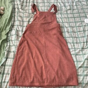 Dusty Pink MikaRose Denim Overall Dress